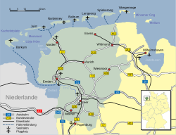 Frisia Orientale - Localizzazione