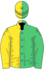 Изумрудно-зеленый и желтый (разделенный пополам)