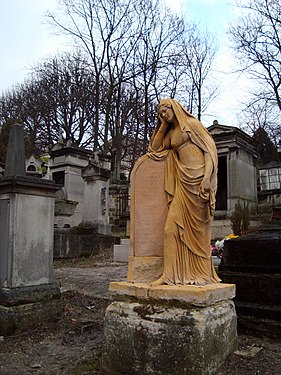 Père Lachaise Cemetery_Paris Yellow grave statue