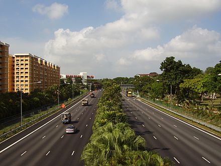 The Pan Island Expressway in Singapore.