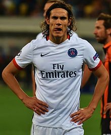 Cavani mängimas UEFA Meistrite Liigas 2015. aasta oktoobris