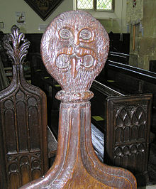 Bench ends include the grotesque Parish Church of St. Mary the Virgin bench ends.jpg