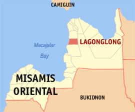 Lagonglong na Misamis Oriental Coordenadas : 8°48'N, 124°47'E