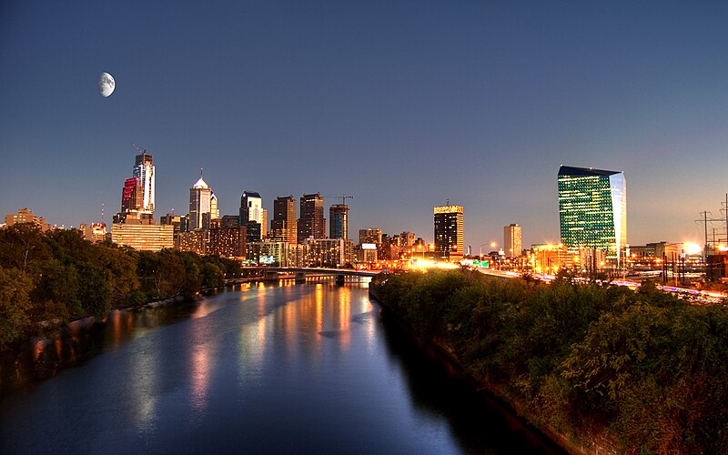 File:Philadelphia skyline sunset.jpg