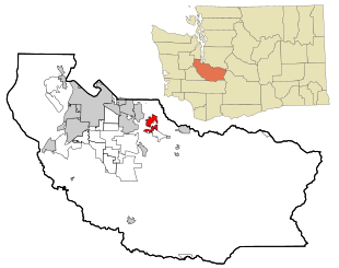 Pierce County Washington Incorporated and Unincorporated areas Bonney Lake Highlighted.svg