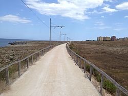 Uma seção da ciclovia