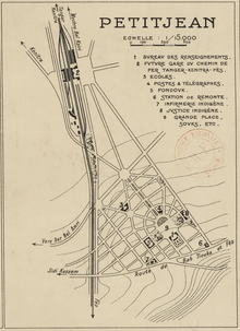 Plan de Petitjean (1918) service topographique du Maroc (source : Gallica)