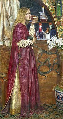 The Queen was in the Parlour, Eating Bread and Honey, 1860 by Valentine Cameron 'Val' Prinsep Prinsep, The Queen was in the Parlour.jpg