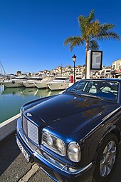 Luxury car parked in Puerto Banús