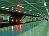 Trains at Punta Raisi station on Palermo's commuter service