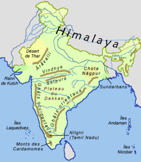 Carte de localisation des Khasi Hills.