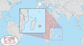 Plassering av Réunion