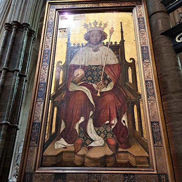 File:Richard II Oldest painting of Monarch Westminster Abbey London England.jpg