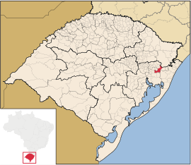 Location of Taquara in Rio Grande do Sul