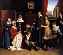 The family of the painter Carl Begas, 1808, celebrating domesticity in Biedermeier style Ritratto della famiglia Begas.jpg