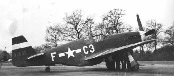 North American P-51B-5 Mustang, Serial 43-6830 of the 382d Fighter Squadron.