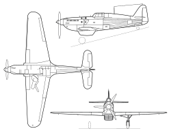 Rogožarski IK-3 tre view.svg