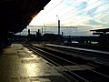 Čeština: Nádraží v Roudnici nad Labem při západu slunce nápověda English: Roudnice nad Labem (CZ) train station in sunset help
