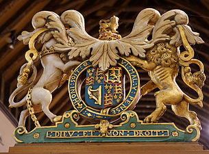 Royal Arms, Bray church, rear view