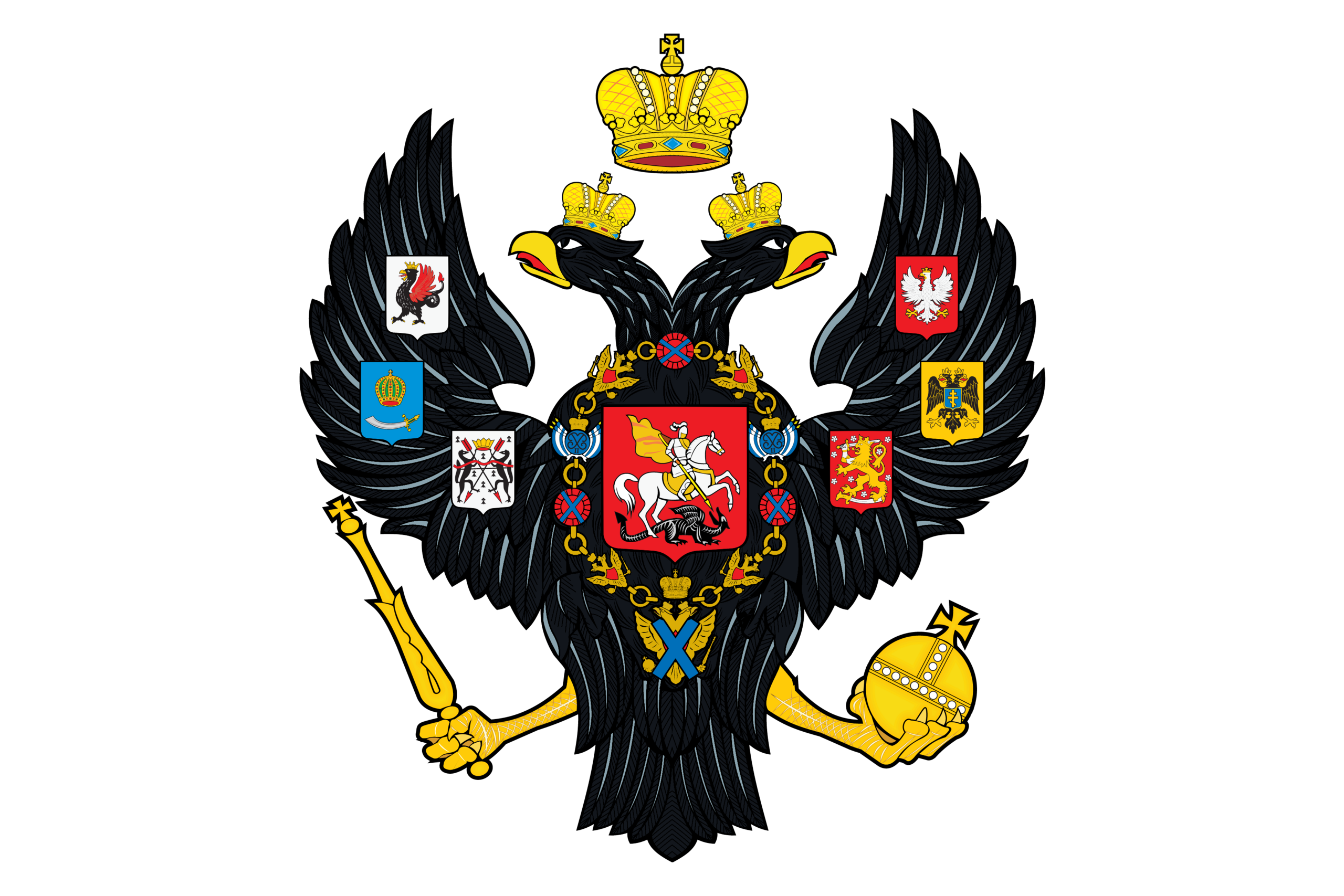 Imperial Standard flag of Russia, Stock Photo, Picture And Rights