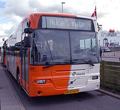 Nyere Volvo bus hos VT. en af de sidste anskaffelser VT fik før overtagelsen af Movia