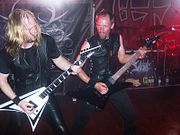 Andy Sneap and Simon "Jack Hammer" Jones of Sabbat at London Scala, London, 2008 Sabbat London Scala 2008.jpg