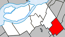 Location within Beauharnois-Salaberry Regional County Municipality.