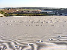 Looking south with the Australand construction zone in view Sand Dunes in the Sutherland Shire, Sydney 2.jpg