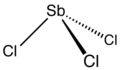 Stereo structural formula of antimony trichloride SbCl3.png