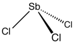 Stereo structural formula of antimony trichloride