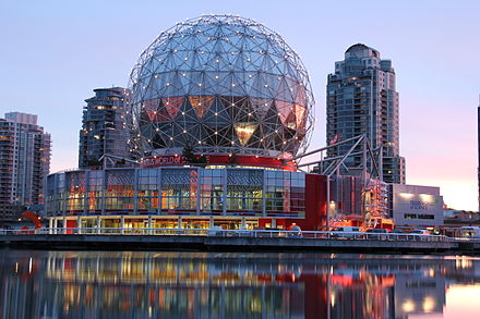 Science World in Vancouver, built for Expo 86, and inspired by Buckminster Fuller's Geodesic dome