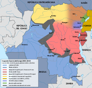 Second Congo War 2001 map vector-es.svg