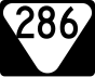 Markierung State Route 286