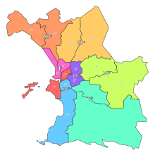 The sectors and arrondissements of Marseille