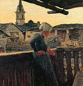 Giovanni Segantini, On the balcony (1892).