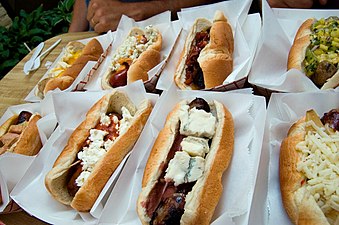 Various cheese dogs