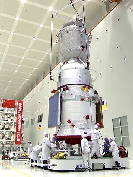 Shenzhou is the spacecraft used to transfer astronauts between Earth and the space station.