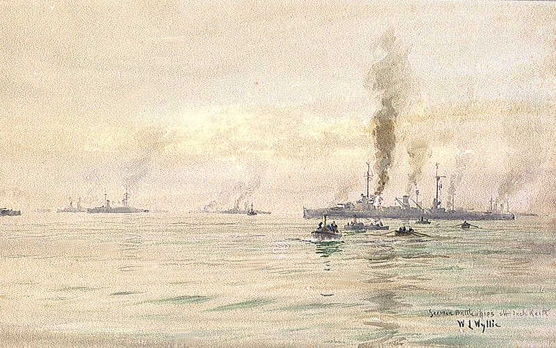 File:Ships of the surrendered German High Seas Fleet off Inchkeith, in the Forth, November 1918 RMG PW0909.jpg