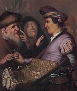 Der Brillenverkäufer (Sehen) (Rembrandt van Rijn)