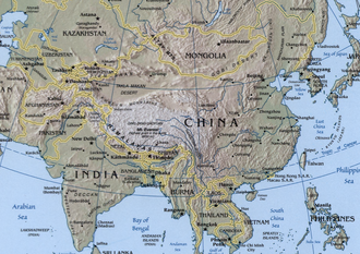 China and India have the two largest populations in the world, and are expected to grow rapidly economically. Sino-Indian Geography.png