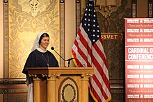 Member of the Sisters of Life offering the closing prayer Sisters of Life OCC.jpg
