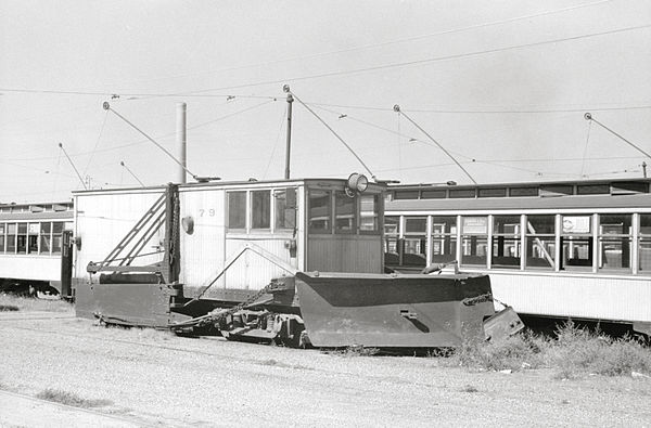 Snowplow streetcar, 1939.
