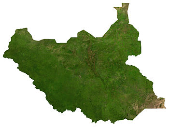 English: Satellite image of South Sudan, from ...
