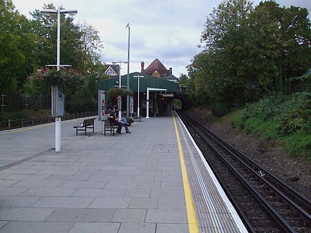 Southfields station look south