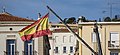 * Nomination Spanish flag on the Nao Victoria (ship, 1992). During the event "Escale à Sète 2016". Sète, Hérault, France. --Christian Ferrer 11:03, 19 April 2016 (UTC) * Promotion Good quality. --Hubertl 13:20, 19 April 2016 (UTC)