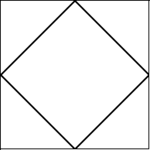 Square-in-a-square quilt block pattern