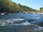 Un kayakiste sur la rivière Saint-François.