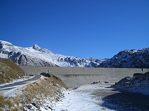 Staumauer des Lago della Sella