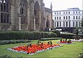 View of Garden at St Lukes in Liverpool.