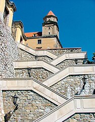 Escalier montant au château